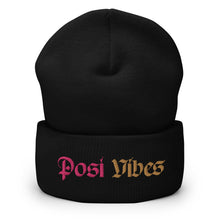 Load image into Gallery viewer, Two-Tone Posi Vibes Beanie
