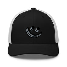 Load image into Gallery viewer, Black Smiley Trucker Cap