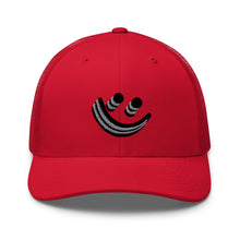 Load image into Gallery viewer, Black Smiley Trucker Cap